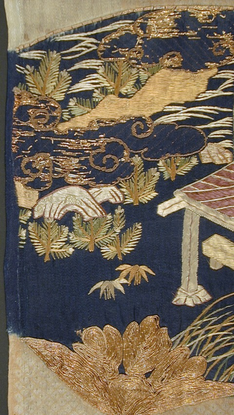 Японские мотивы в вышивке по шелку