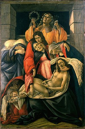 Боттичелли. Оплакивание Христа, 1495 г.