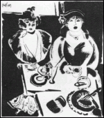 Лебедев В. В. Две женщины за столом 1919